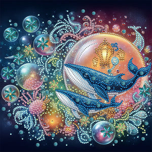 Whale 30*30CM(Canvas) Partial Special Shaped Drill Diamond Painting