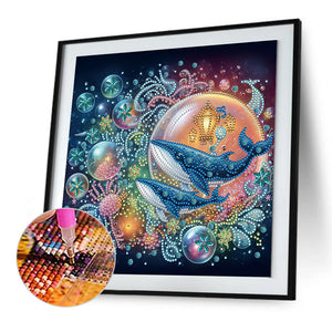 Whale 30*30CM(Canvas) Partial Special Shaped Drill Diamond Painting