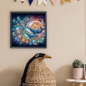 Whale 30*30CM(Canvas) Partial Special Shaped Drill Diamond Painting