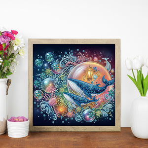 Whale 30*30CM(Canvas) Partial Special Shaped Drill Diamond Painting