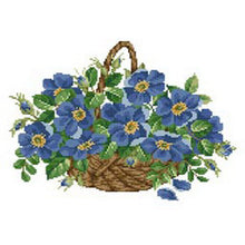Load image into Gallery viewer, Flower Basket Blue - 45*34CM 9CT Bead embroidery
