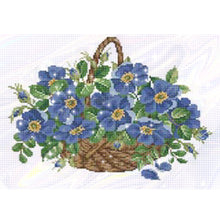 Load image into Gallery viewer, Flower Basket Blue - 45*34CM 9CT Bead embroidery
