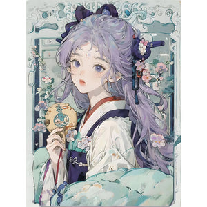 Yishu - Ancient Style Girl - 50*65CM 11CT 3 Stamped Cross Stitch