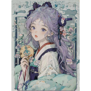 Yishu - Ancient Style Girl - 50*65CM 11CT 3 Stamped Cross Stitch