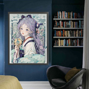 Yishu - Ancient Style Girl - 50*65CM 11CT 3 Stamped Cross Stitch