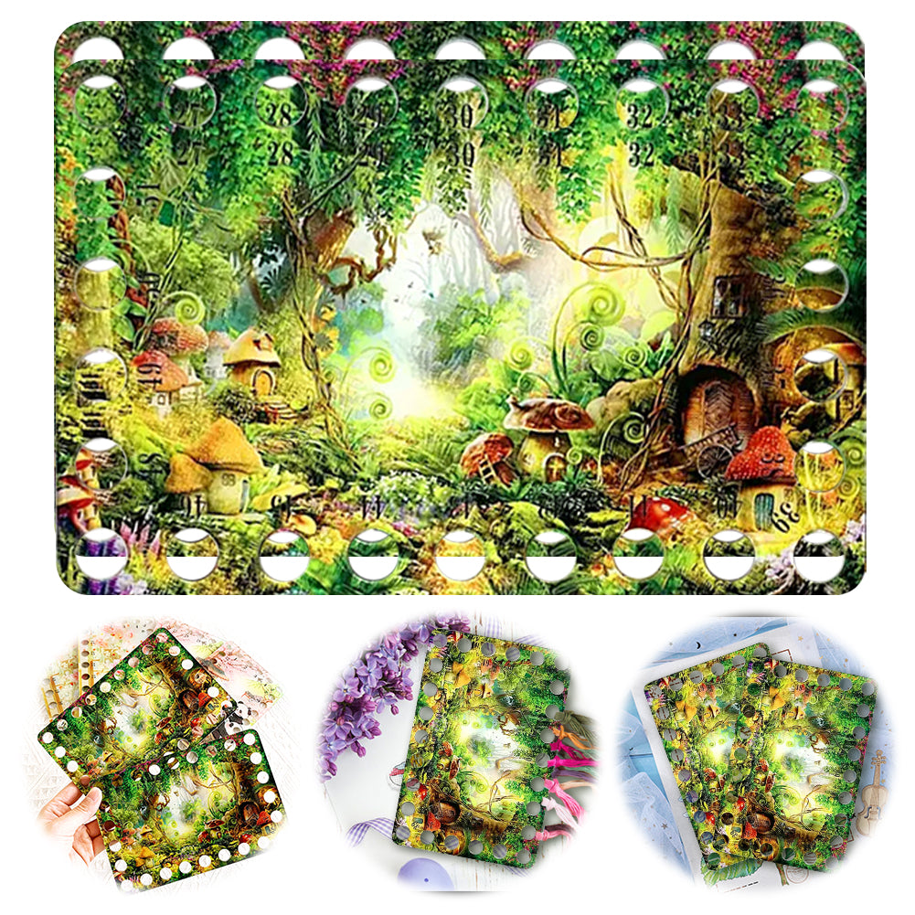 Acrylic Mushroom Forest Cross Stitch Threading Board Stitching Thread Holder