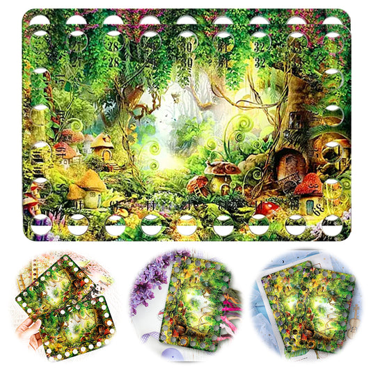 Acrylic Mushroom Forest Cross Stitch Threading Board Stitching Thread Holder
