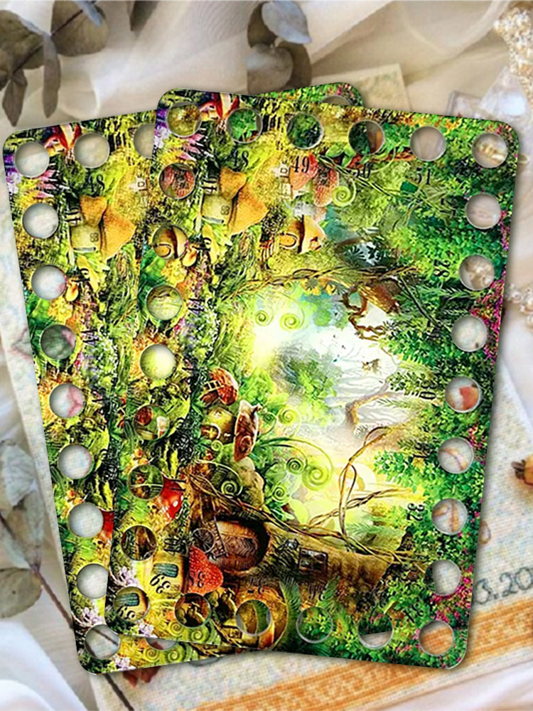Acrylic Mushroom Forest Cross Stitch Threading Board Stitching Thread Holder