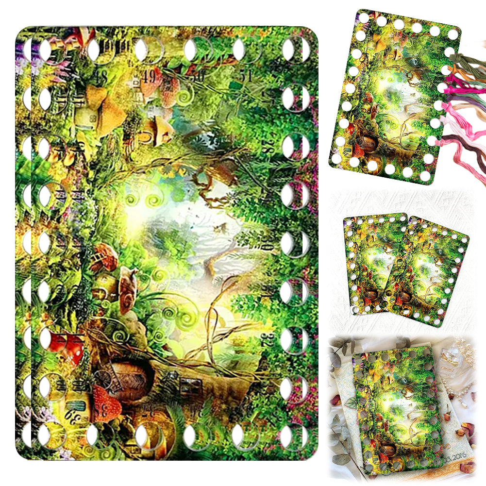 Acrylic Mushroom Forest Cross Stitch Threading Board Stitching Thread Holder