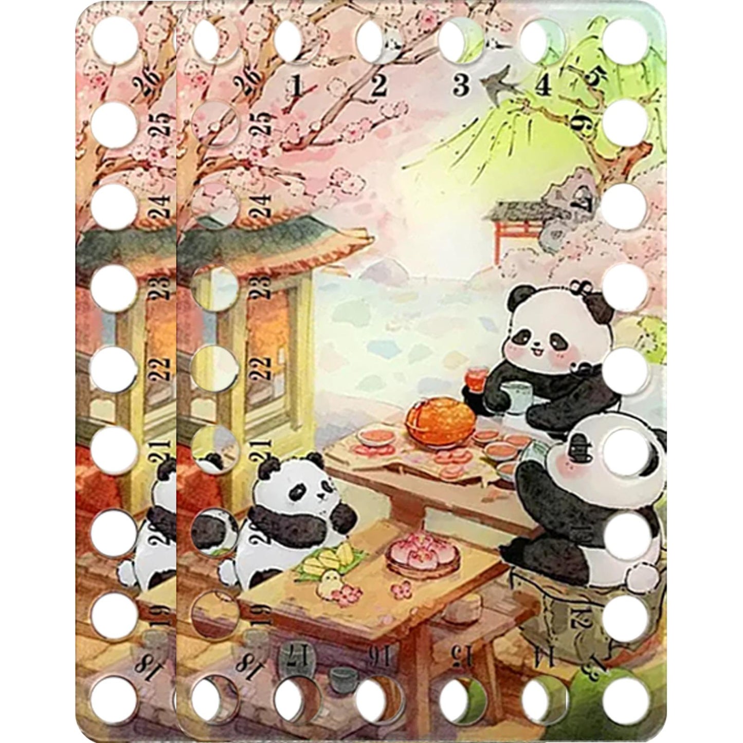 Acrylic Panda Cross Stitch Threading Board 18x12CM Stitching Thread Holder