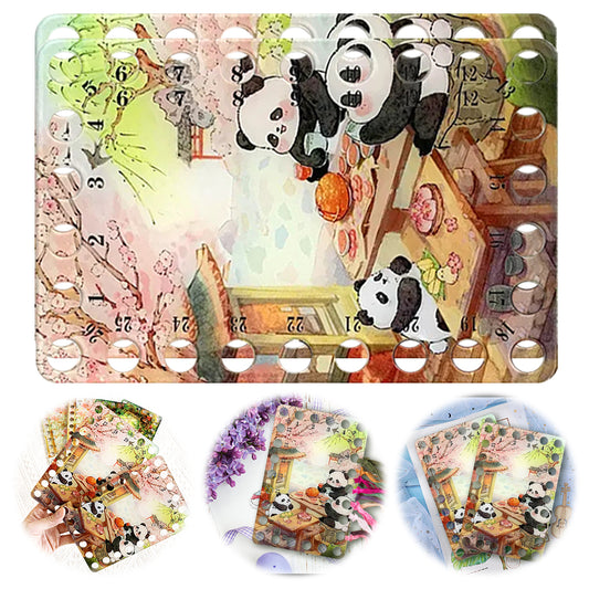 Acrylic Panda Cross Stitch Threading Board 18x12CM Stitching Thread Holder