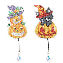 Load image into Gallery viewer, Halloween 2Pcs Special Shape Pumpkin 5D DIY Diamond Painting Bookmark for Reading Day Gift
