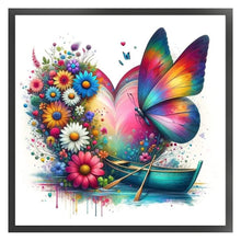 Load image into Gallery viewer, Huancan - Butterfly Love Boat - 40*40CM 11CT 3 Stamped Cross Stitch
