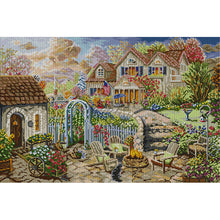 Load image into Gallery viewer, Joy Sunday - Garden Courtyard Courtyard - 62*45CM 14CT 2 Stamped Cross Stitch
