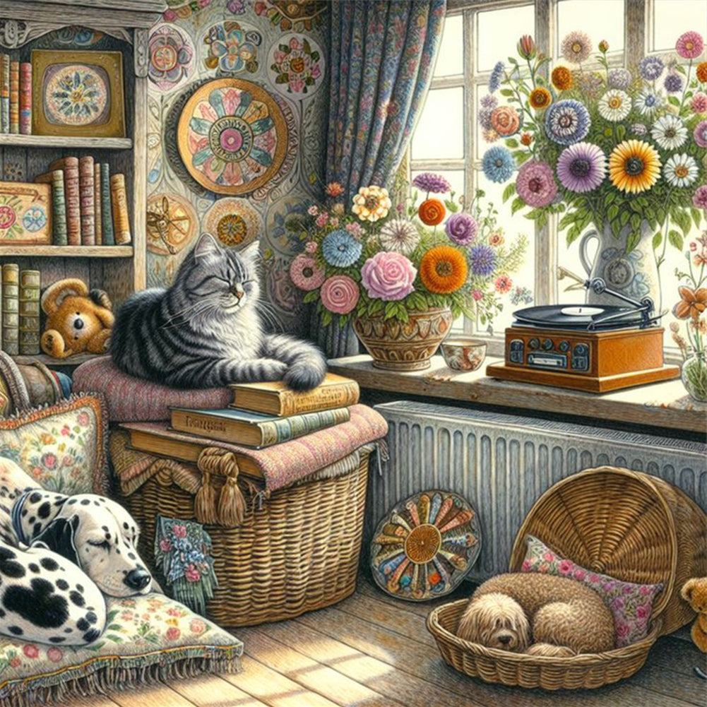 Cozy Room 40*40CM(Canvas) Full Round Drill Diamond Painting
