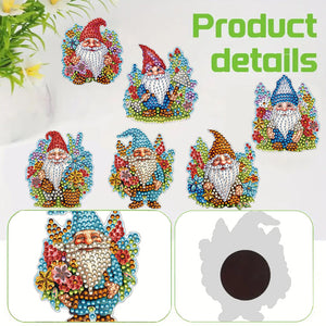6Pcs Acrylic Special Shape Christmas DIY Diamond Painting Fridge Magnet