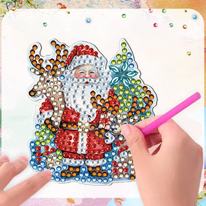 6Pcs Acrylic Special Shape Christmas Tree Diamond Painting Fridge Magnet