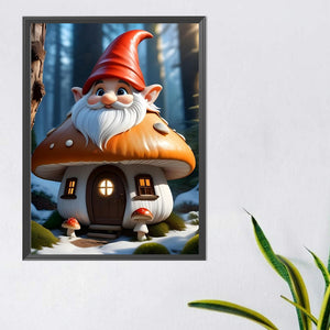 Gnome House 40*55CM(Canvas) Full Round Drill Diamond Painting