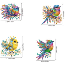 Load image into Gallery viewer, 4Pcs Diamond Painting Brooch Colorful Bird DIY Diamond Badge Pins for Art Crafts
