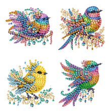 Load image into Gallery viewer, 4Pcs Diamond Painting Brooch Colorful Bird DIY Diamond Badge Pins for Art Crafts
