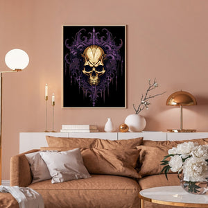 Skull 30*40CM(Canvas) Full Round Drill Diamond Painting