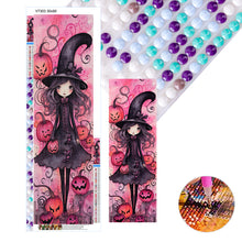 Load image into Gallery viewer, Halloween Pumpkin Witch 30*90CM(Canvas) Full Round Drill Diamond Painting
