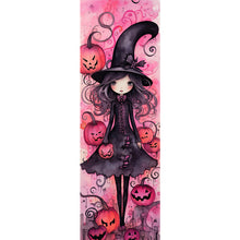 Load image into Gallery viewer, Halloween Pumpkin Witch 30*90CM(Canvas) Full Round Drill Diamond Painting
