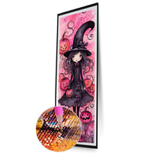 Load image into Gallery viewer, Halloween Pumpkin Witch 30*90CM(Canvas) Full Round Drill Diamond Painting
