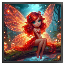 Load image into Gallery viewer, Huancan - Red Elf In The Forest - 50*50CM 11CT 3 Stamped Cross Stitch

