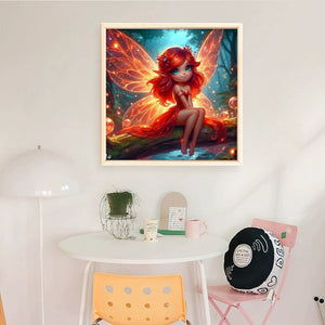 Huancan - Red Elf In The Forest - 50*50CM 11CT 3 Stamped Cross Stitch