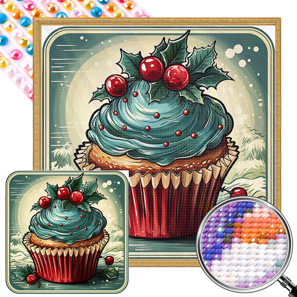 Christmas Cake 30*30CM(Picture) Full Round Drill Diamond Painting