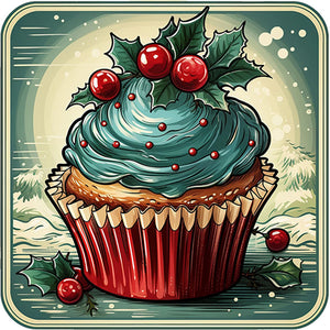 Christmas Cake 30*30CM(Picture) Full Round Drill Diamond Painting