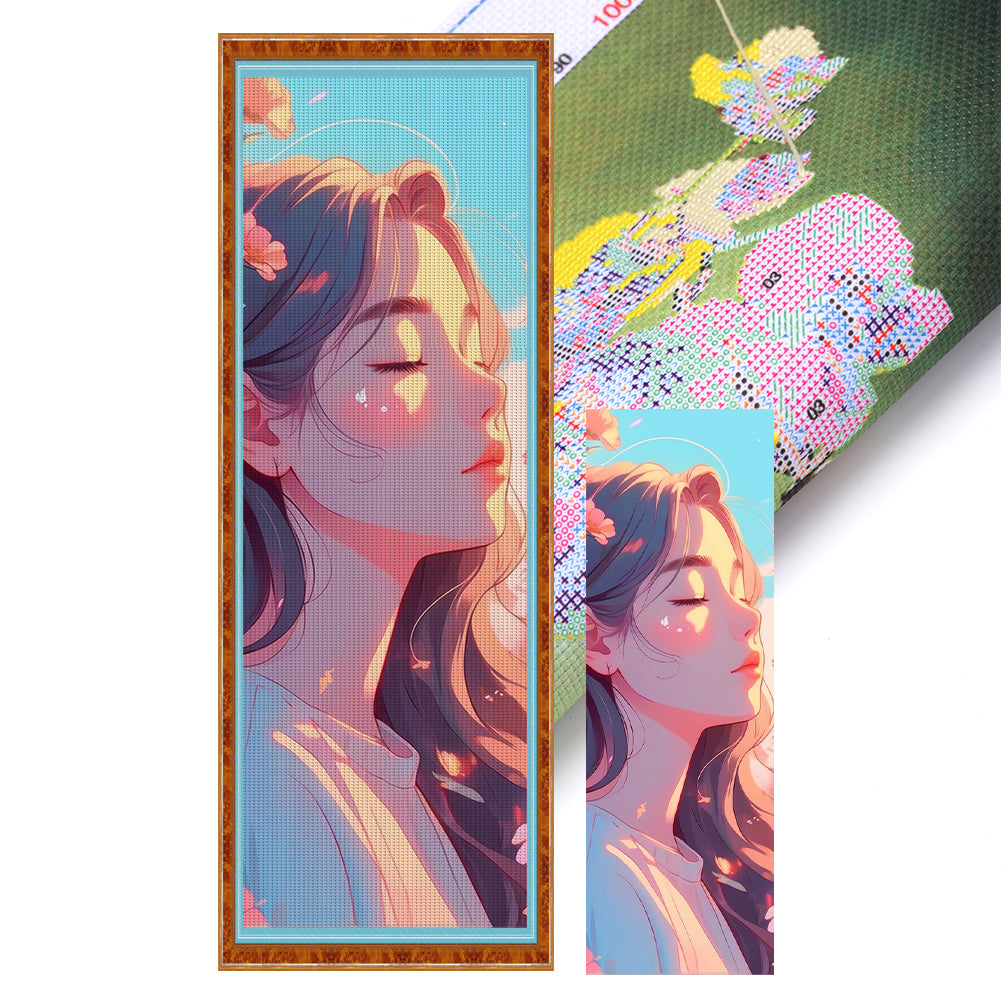 Yishu - Girl - 30*90CM 11CT 3 Stamped Cross Stitch
