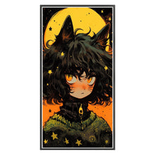 Load image into Gallery viewer, Yishu - Cat Girl - 40*80CM 11CT 3 Stamped Cross Stitch
