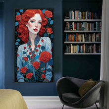 Load image into Gallery viewer, Yishu - Rose Woman - 40*70CM 11CT 3 Stamped Cross Stitch
