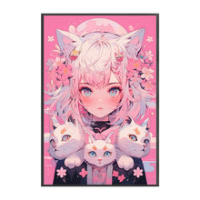 Load image into Gallery viewer, Yishu - Cartoon Girl - 50*75CM 11CT 3 Stamped Cross Stitch
