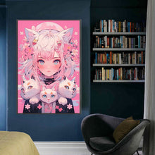Load image into Gallery viewer, Yishu - Cartoon Girl - 50*75CM 11CT 3 Stamped Cross Stitch
