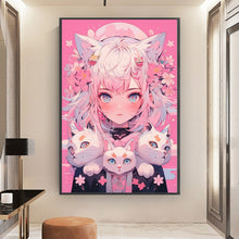 Load image into Gallery viewer, Yishu - Cartoon Girl - 50*75CM 11CT 3 Stamped Cross Stitch
