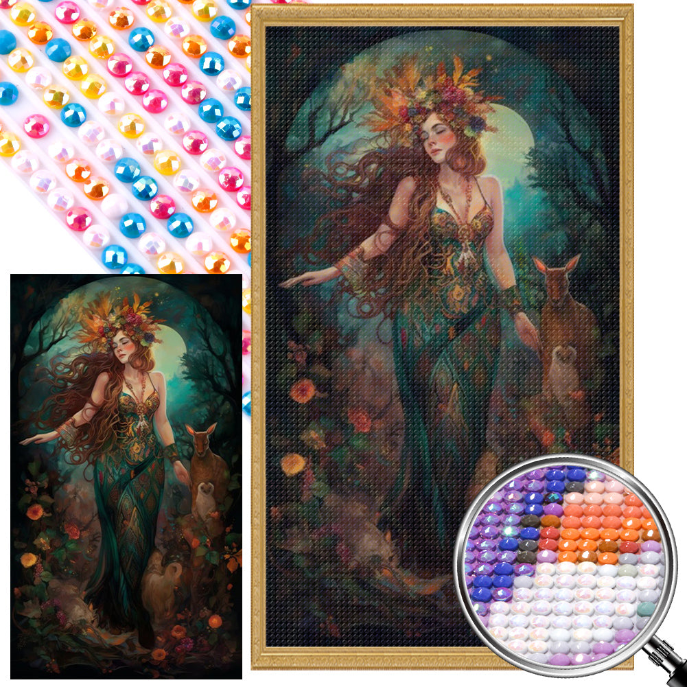 Goddess Of Nature 40*70CM(Picture) Full Round Drill Diamond Painting