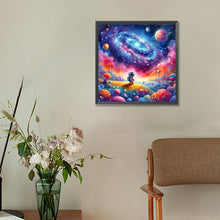 Load image into Gallery viewer, Astronaut Traveling The Planet 30*30CM(Canvas) Full Round Drill Diamond Painting
