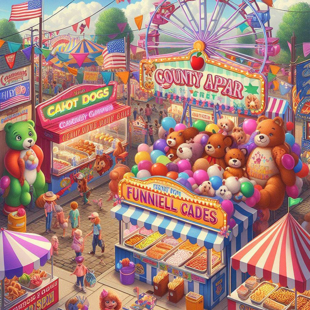 Amusement Park Toys 40*40CM(Canvas) Full Round Drill Diamond Painting