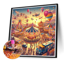 Load image into Gallery viewer, Amusement Park Carousel Ferris Wheel 40*40CM(Canvas) Full Round Drill Diamond Painting
