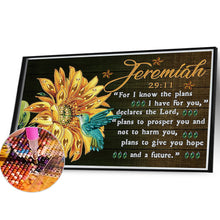 Load image into Gallery viewer, Sunflowers And Hummingbirds (English) 30*40CM(Canvas) Partial Special Shaped Drill Diamond Painting
