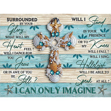 Load image into Gallery viewer, Ocean Cross (English) 30*40CM(Canvas) Partial Special Shaped Drill Diamond Painting
