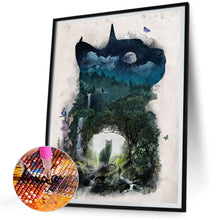 Load image into Gallery viewer, Black Cat Silhouette 30*40CM(Canvas) Full Round Drill Diamond Painting
