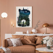 Load image into Gallery viewer, Black Cat Silhouette 30*40CM(Canvas) Full Round Drill Diamond Painting
