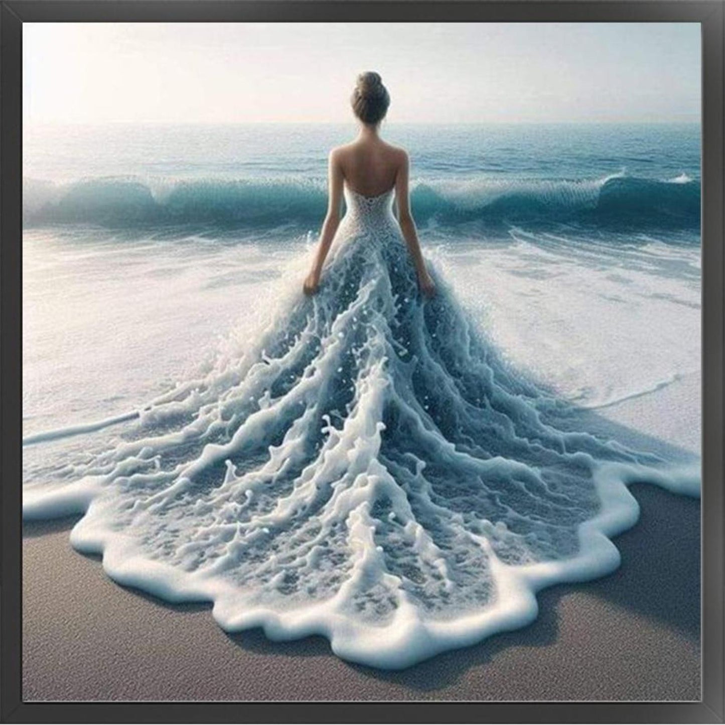Beach Girl - Full 14CT Counted Cross Stitch 45x45CM - Huacan