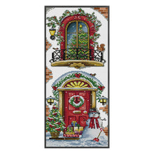Load image into Gallery viewer, Joy Sunday - Christmas Balcony - 23*57CM 11CT 3 Stamped Cross Stitch
