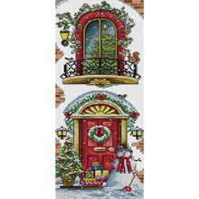 Load image into Gallery viewer, Joy Sunday - Christmas Balcony - 23*57CM 11CT 3 Stamped Cross Stitch
