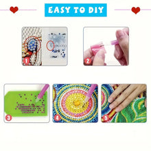 Load image into Gallery viewer, 6Pcs Halloween Cat DIY Diamond Painting Card Diamond Drawing Card (IHK001)
